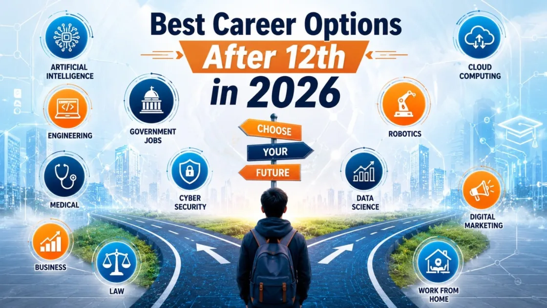 Best Career Options After 12th in 2026 including AI Courses, Government Jobs, IT Careers, Future Skills and High Paying Jobs